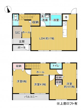 上高井郡小布施町大字押羽、中古一戸建ての間取り画像です