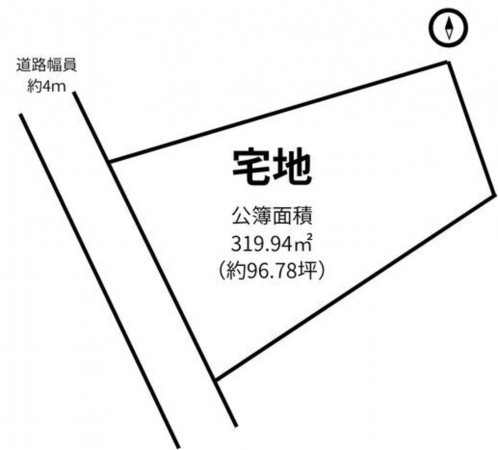 須坂市大字日滝、土地の間取り画像です