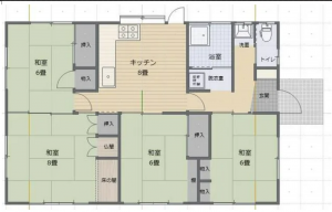 須坂市明徳、土地の間取り画像です