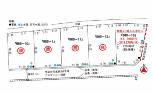 長浜市宮司町、土地の間取り画像です