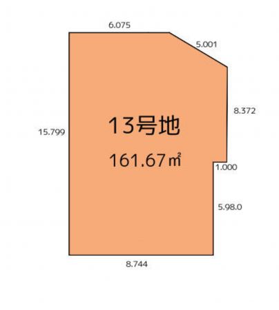 長浜市室町、土地の間取り画像です