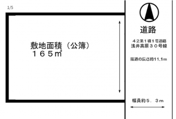 長浜市法楽寺町、土地の間取り画像です