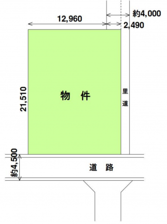 長浜市小堀町、土地の間取り画像です