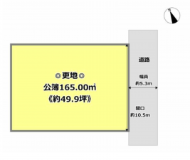 長浜市法楽寺町、土地の間取り画像です