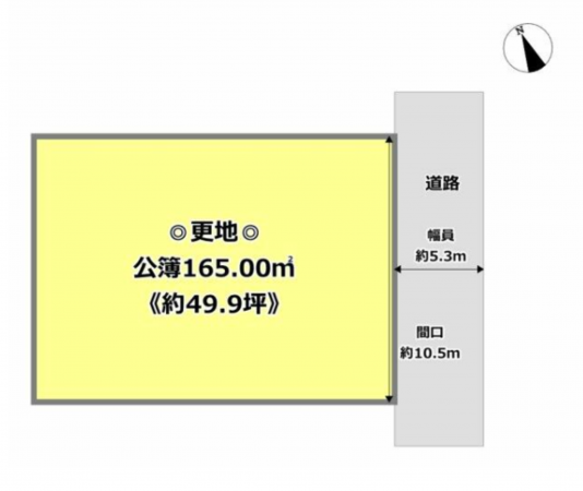 長浜市法楽寺町、土地の間取り画像です