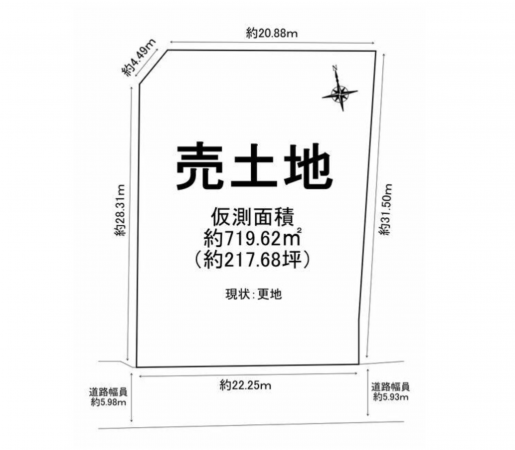 彦根市、土地の間取り画像です