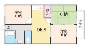 長浜市神照町、収益物件/アパートの間取り画像です