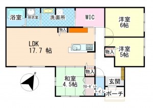 長浜市神照町、新築一戸建ての間取り画像です