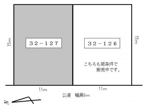 長浜市法楽寺町、土地の間取り画像です