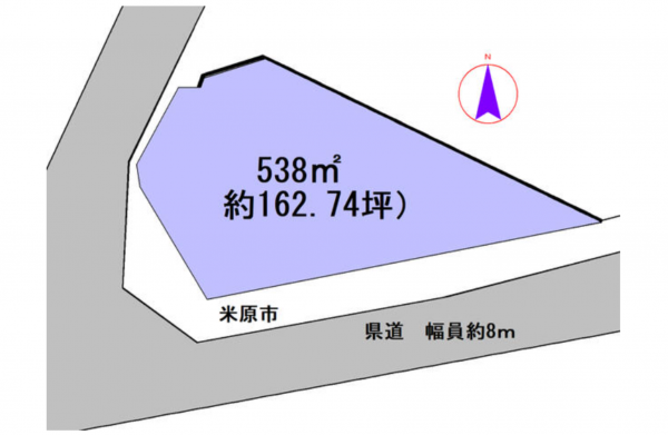 米原市、土地の間取り画像です