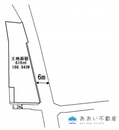 長浜市湖北町山本、土地の間取り画像です