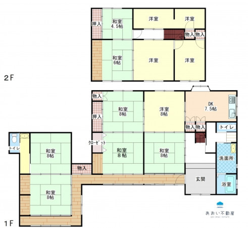 米原市須川、中古一戸建ての間取り画像です