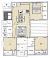 長浜市宮司町、新築一戸建ての間取り画像です
