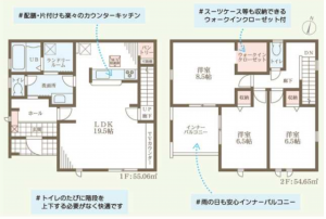 長浜市宮司町、新築一戸建ての間取り画像です