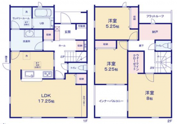 長浜市新庄寺町、新築一戸建ての間取り画像です