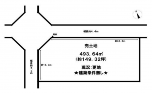 米原市、土地の間取り画像です