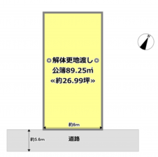 長浜市元浜町、土地の間取り画像です