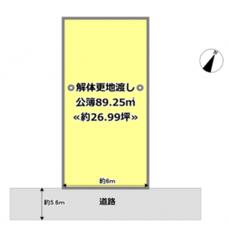 長浜市元浜町、土地の間取り画像です