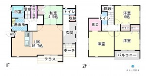 米原市、新築一戸建ての間取り画像です
