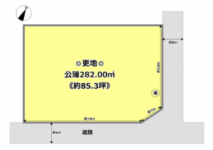 長浜市平方町、土地の間取り画像です