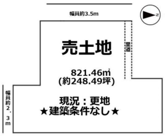 米原市長岡、土地の間取り画像です