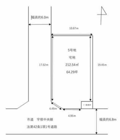長浜市高月町、土地の間取り画像です