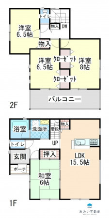 長浜市相撲町、中古一戸建ての間取り画像です
