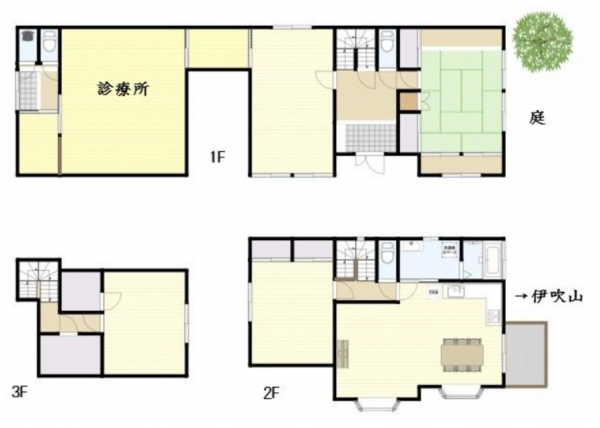 長浜市東上坂町、中古一戸建ての間取り画像です
