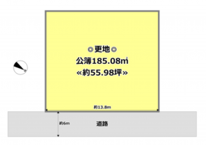 長浜市殿町、土地の間取り画像です