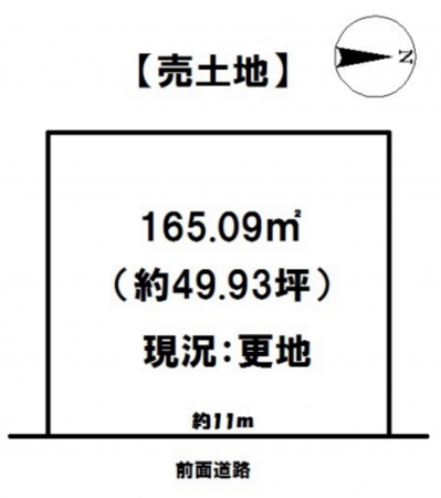 長浜市法楽寺町、土地の間取り画像です