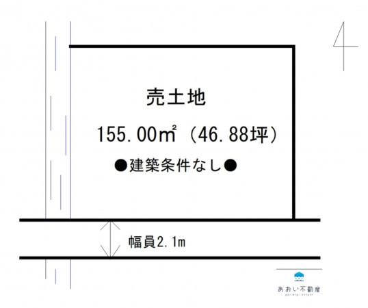 長浜市湖北町山本、土地の間取り画像です