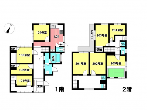 長浜市分木町、中古一戸建ての間取り画像です
