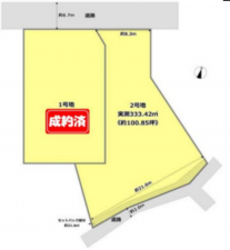 長浜市相撲町、土地の間取り画像です