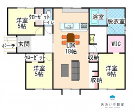 長浜市宮司町、新築一戸建ての間取り画像です