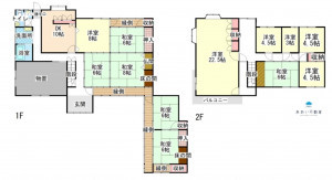 長浜市名越町、中古一戸建ての間取り画像です