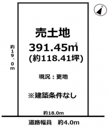 米原市本郷、土地の間取り画像です