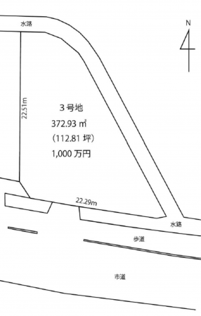 米原市顔戸、土地の間取り画像です