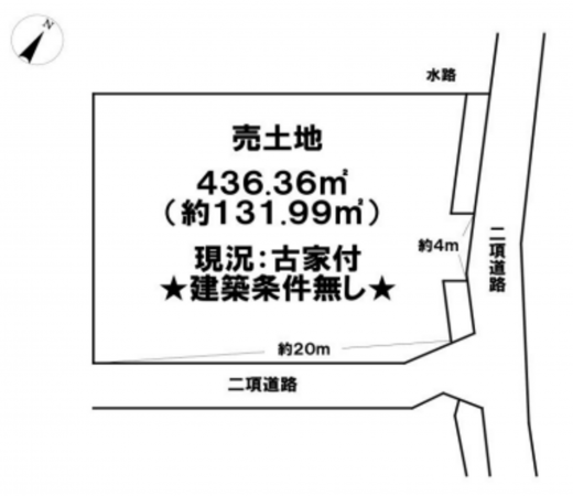 長浜市草野町、土地の間取り画像です