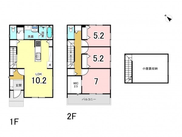 上尾市大字地頭方、中古一戸建ての間取り画像です