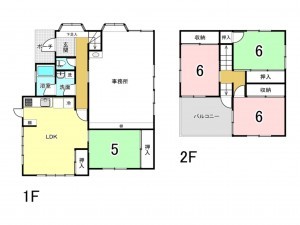 上尾市大字畔吉、中古一戸建ての間取り画像です