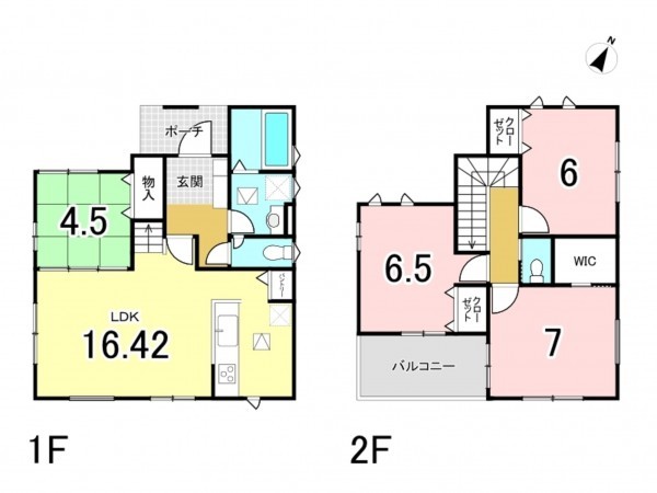 上尾市西宮下、新築一戸建ての間取り画像です