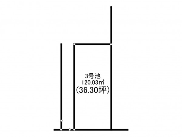 上尾市大字地頭方、土地の間取り画像です