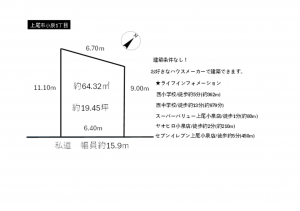 上尾市小泉、土地の間取り画像です