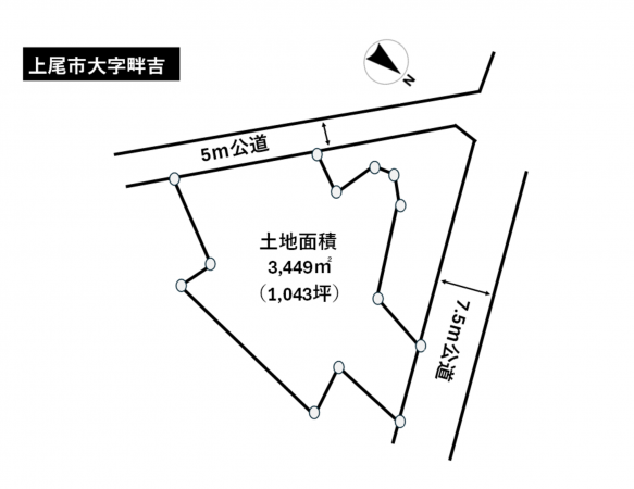 上尾市大字畔吉、土地の間取り画像です