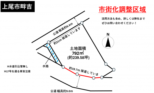 上尾市大字畔吉、土地の間取り画像です