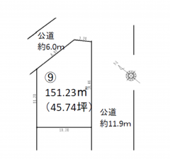上尾市本町、土地の間取り画像です