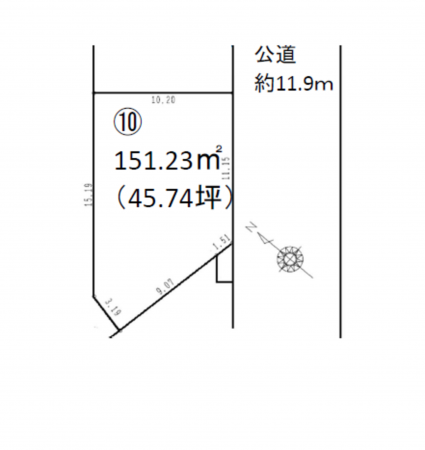 上尾市本町、土地の間取り画像です