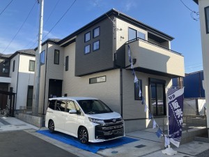 上尾市浅間台、新築一戸建ての外観画像です