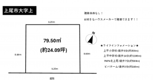 上尾市大字上、土地の間取り画像です