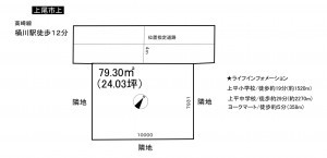 上尾市大字上、土地の間取り画像です